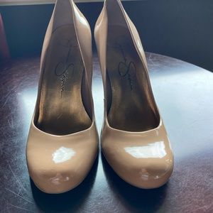 Jessica Simpson Callie Patent Leather Pump Nude
